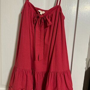 Cute, short, bow front, summer dress with cute details.